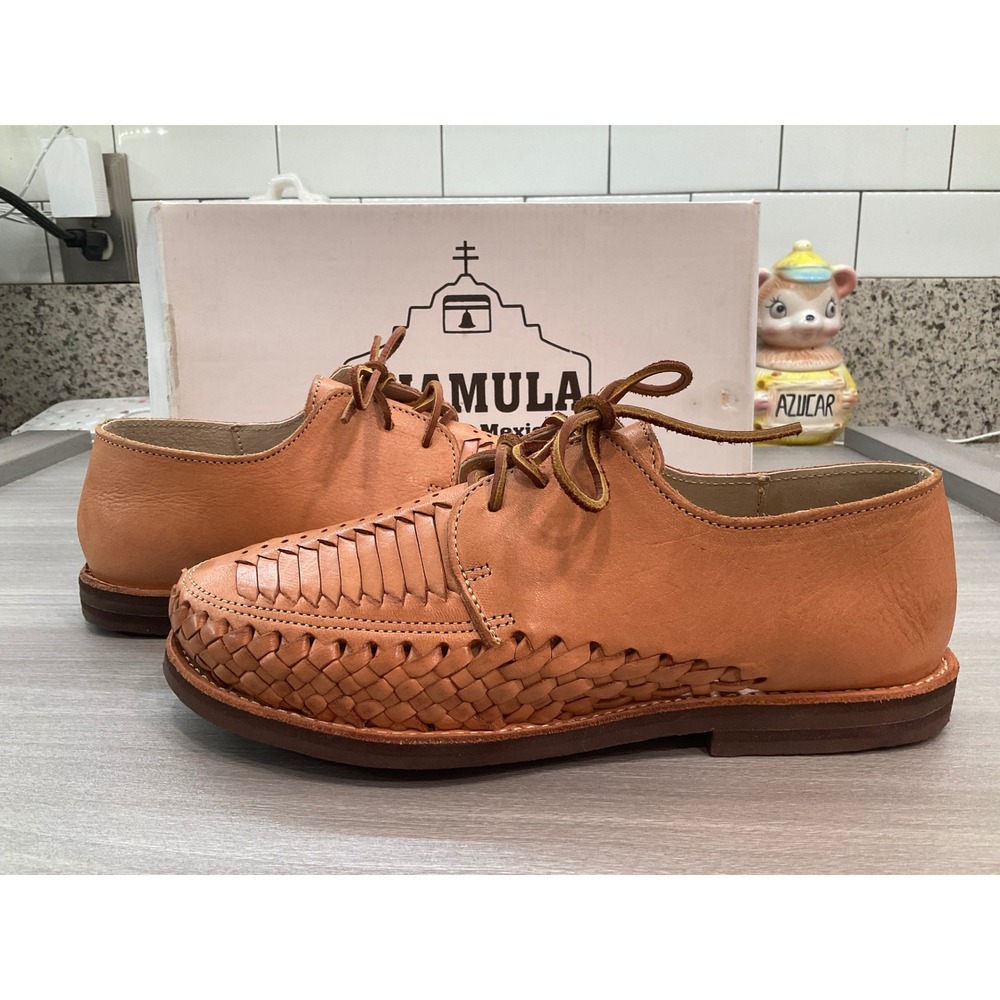 NEW CHAMULA VERACRUZ DERBY SHOES VEGETABLE LEATHER